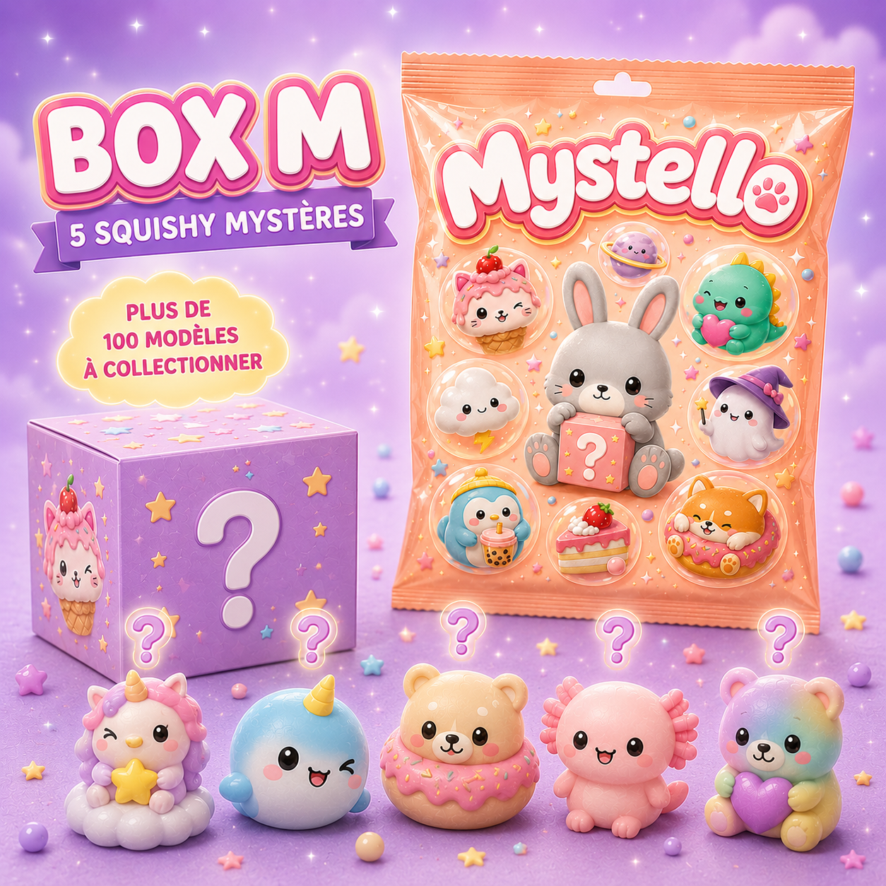 Box 15 squishy mystères - 3 mois