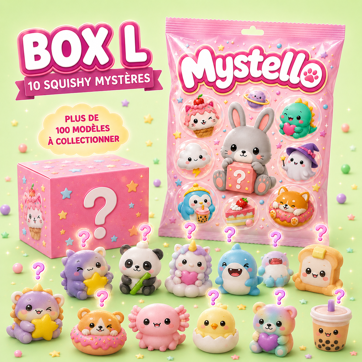 Box 10 squishy mystères