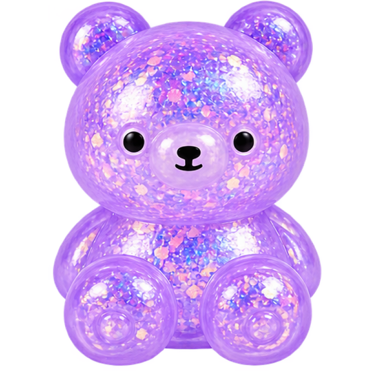 Squishy nounours en maltose (violet)