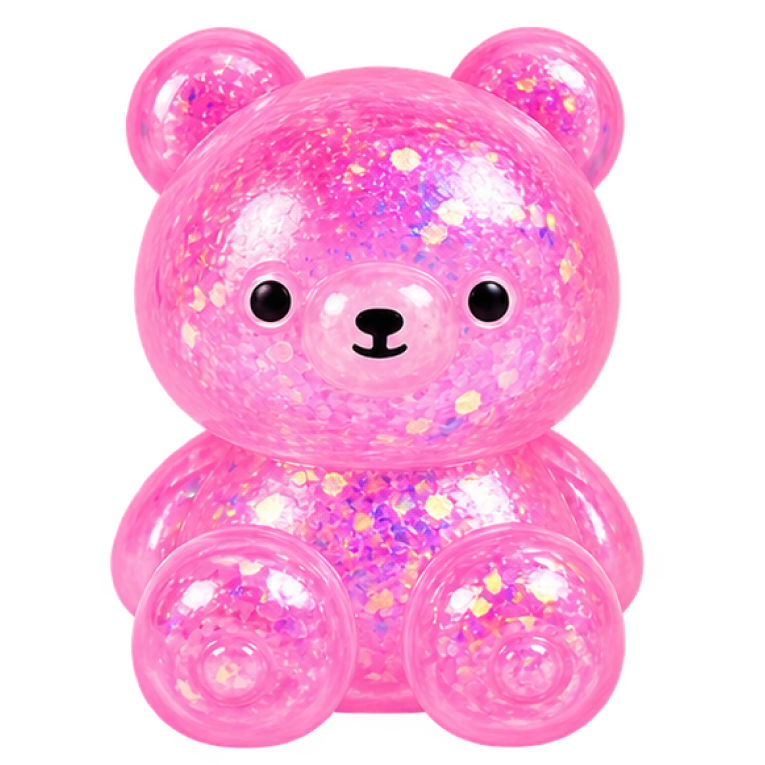 Squishy nounours en maltose (rose)