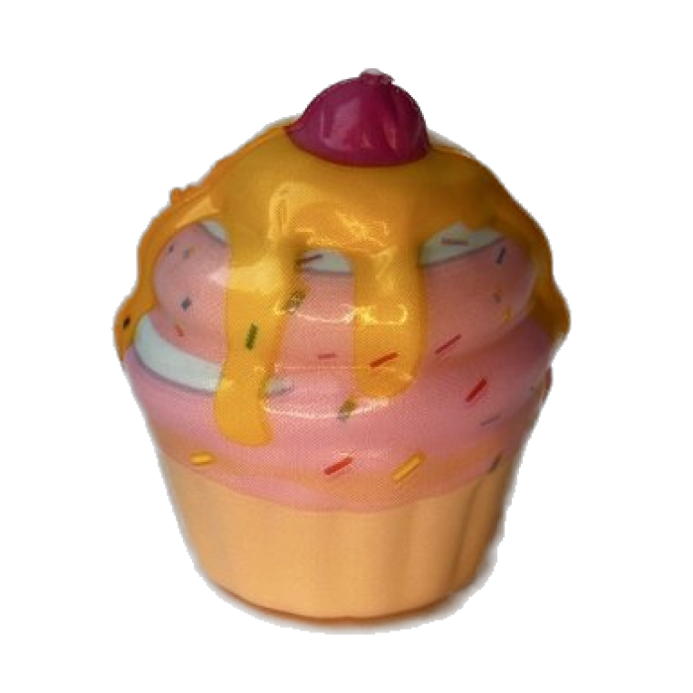 Squishy mousse cupcake rose/coulis jaune