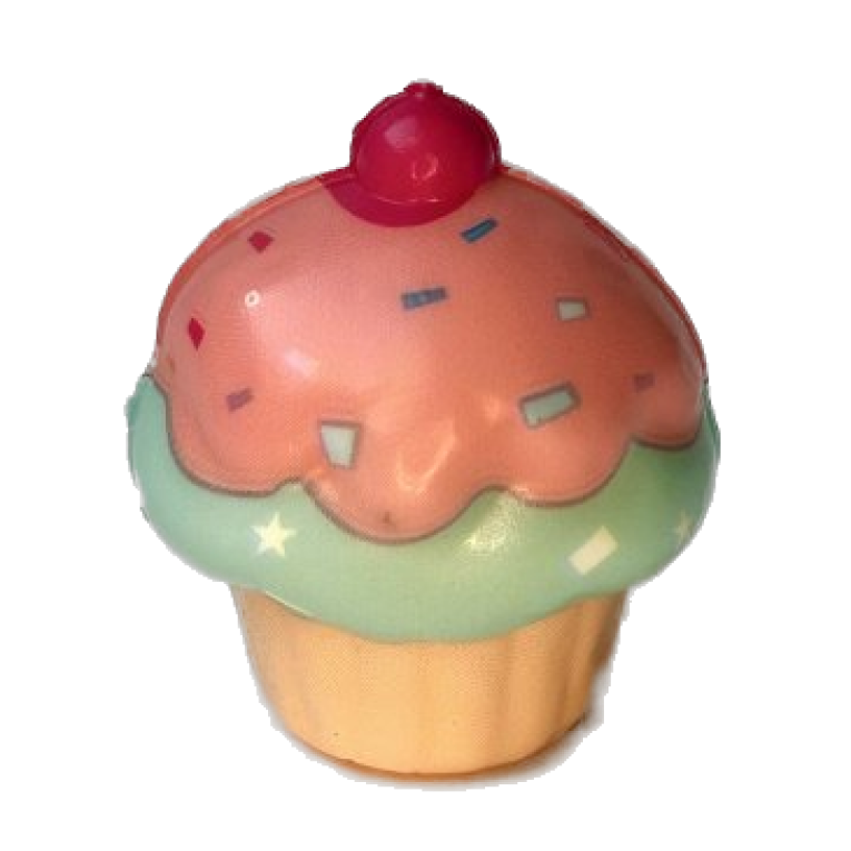 Squishy mousse cupcake rose/turquoise