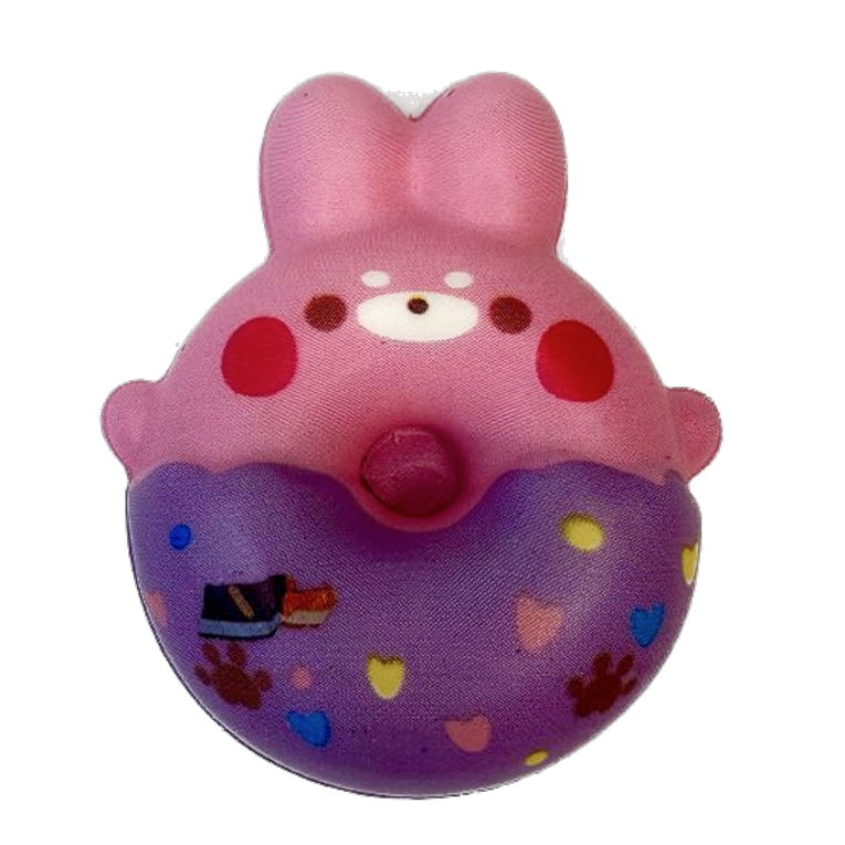 Squishy mousse donut lapin rose/violet