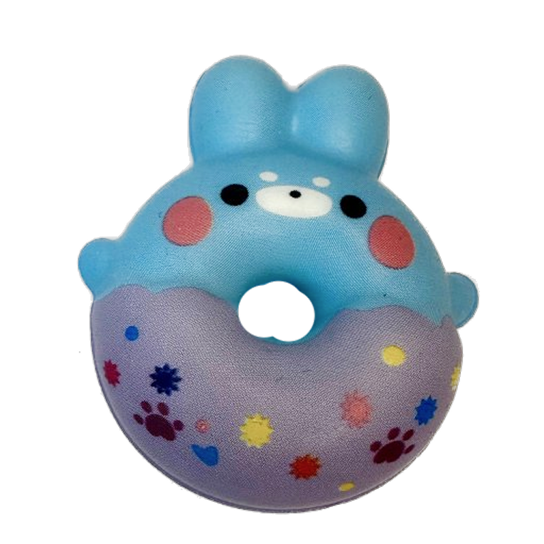 Squishy mousse donut lapin bleu/violet